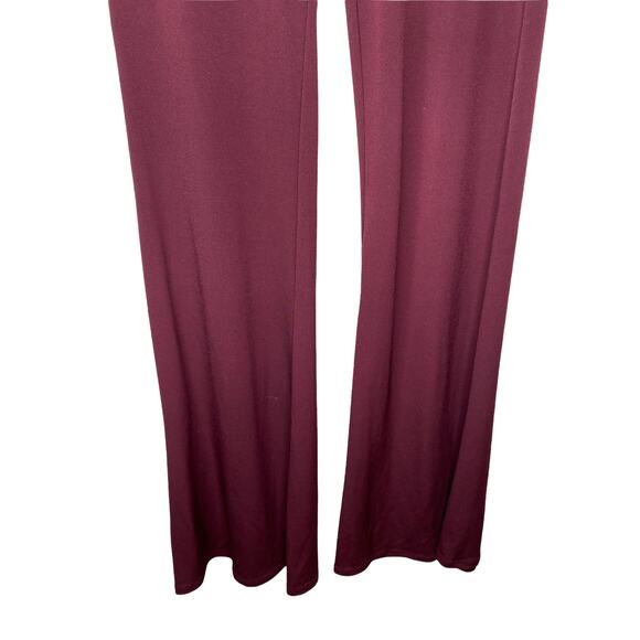 Forever 21 Maroon Stretchy Flared Legging Pants Medium - Picture 5 of 6
